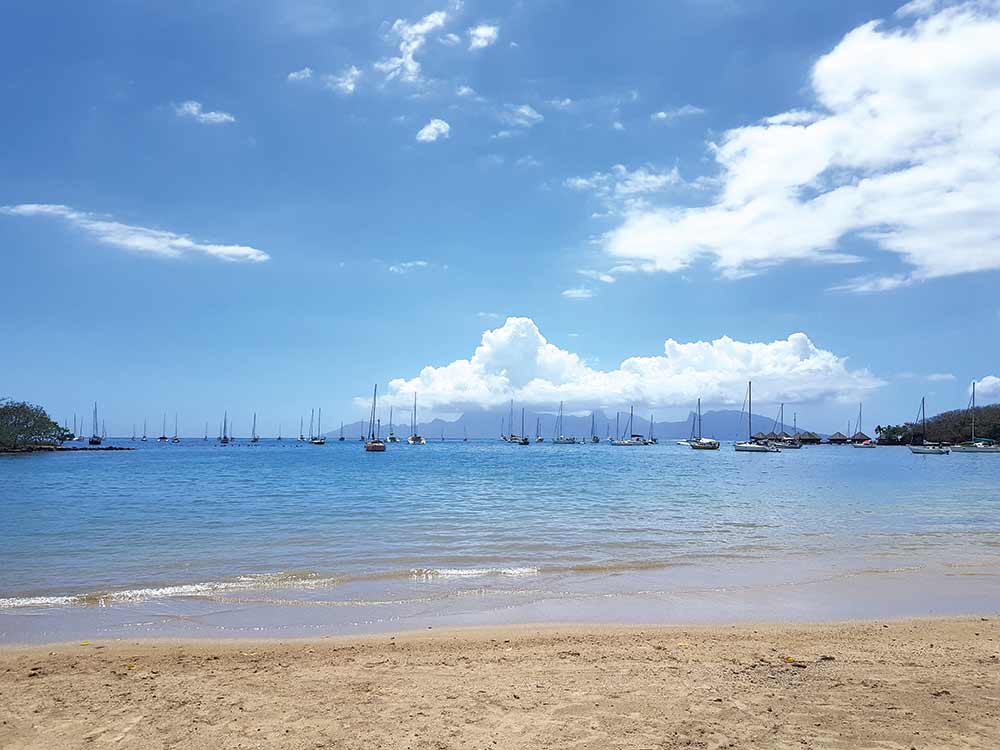 Comme la circulation maritime des navires de plaisance était interdite entre les îles de Polynésie française entre le 21 mars et le 20 mai 2020, les navires autorisés à arriver à Papeete, Nuku Hiva, Hiva Oa ou Rikitea sont restés plus longtemps sur place, générant un afflux de navires plus important par rapport aux années précédentes et donc des désagréments entre plaisanciers, et entre les plaisanciers et les riverains. Mais c’était une situation exceptionnelle et temporaire qui, depuis ce mois de juin 2020, n’existe plus et ne pose plus de problèmes. Crédit photo : Dominique Schmitt
