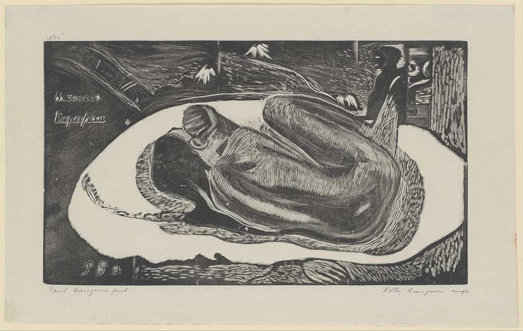 Durant mon enfance, une “dame blanche” fit son apparition dès la nuit tombée, faisant parcourir le dos de frissons. (Illustration : Manao tupapau, Paul Gauguin, 1893i[)]i